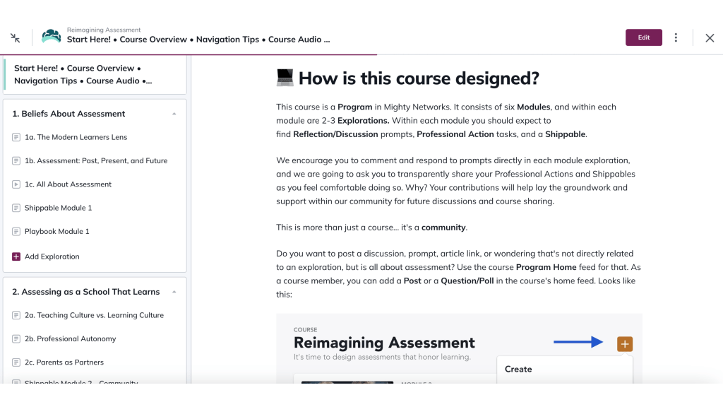 screenshot of Reimagining Design Course Content